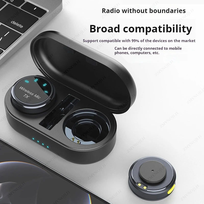 Magnetic Wireless Lavalier Noise-Canceling Microphone