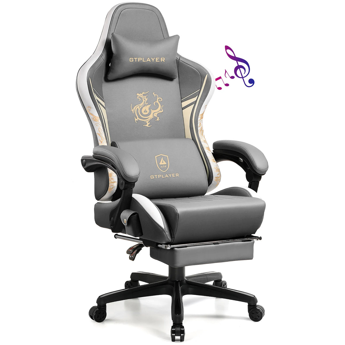 Gaming Chair with Bluetooth Speakers purple