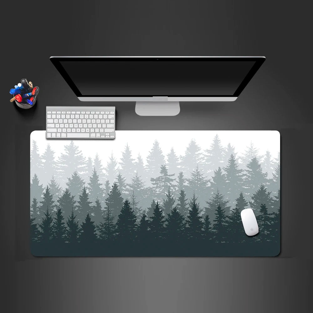 Black Extended Desk Mat