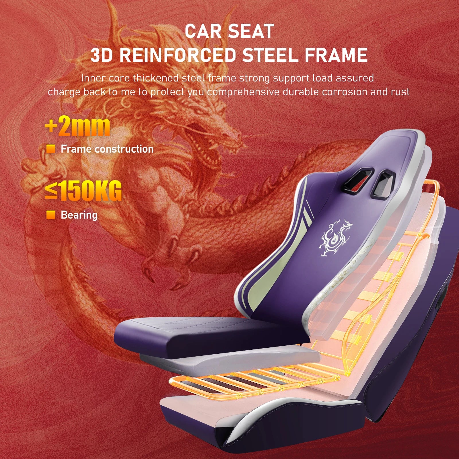 Gaming Chair with Bluetooth Speakers purple