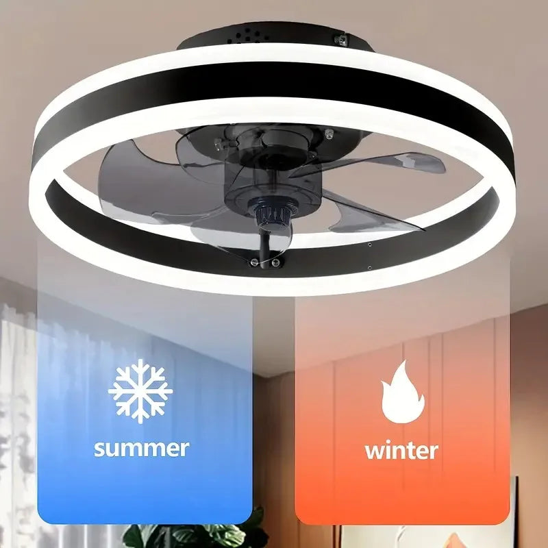 6-Speed Silent LED Ceiling Fan with Remote