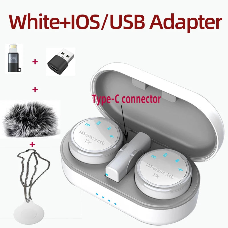 Magnetic Wireless Lavalier Noise-Canceling Microphone