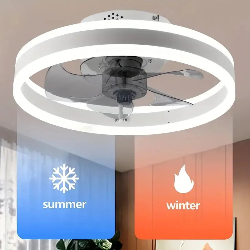 6-Speed Silent LED Ceiling Fan with Remote