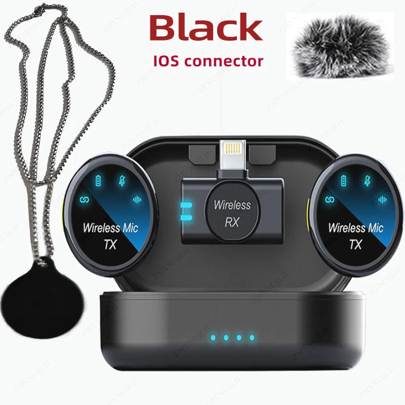 Magnetic Wireless Lavalier Noise-Canceling Microphone