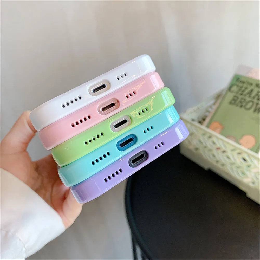 Candy Color Shockproof Silicone iPhone Case