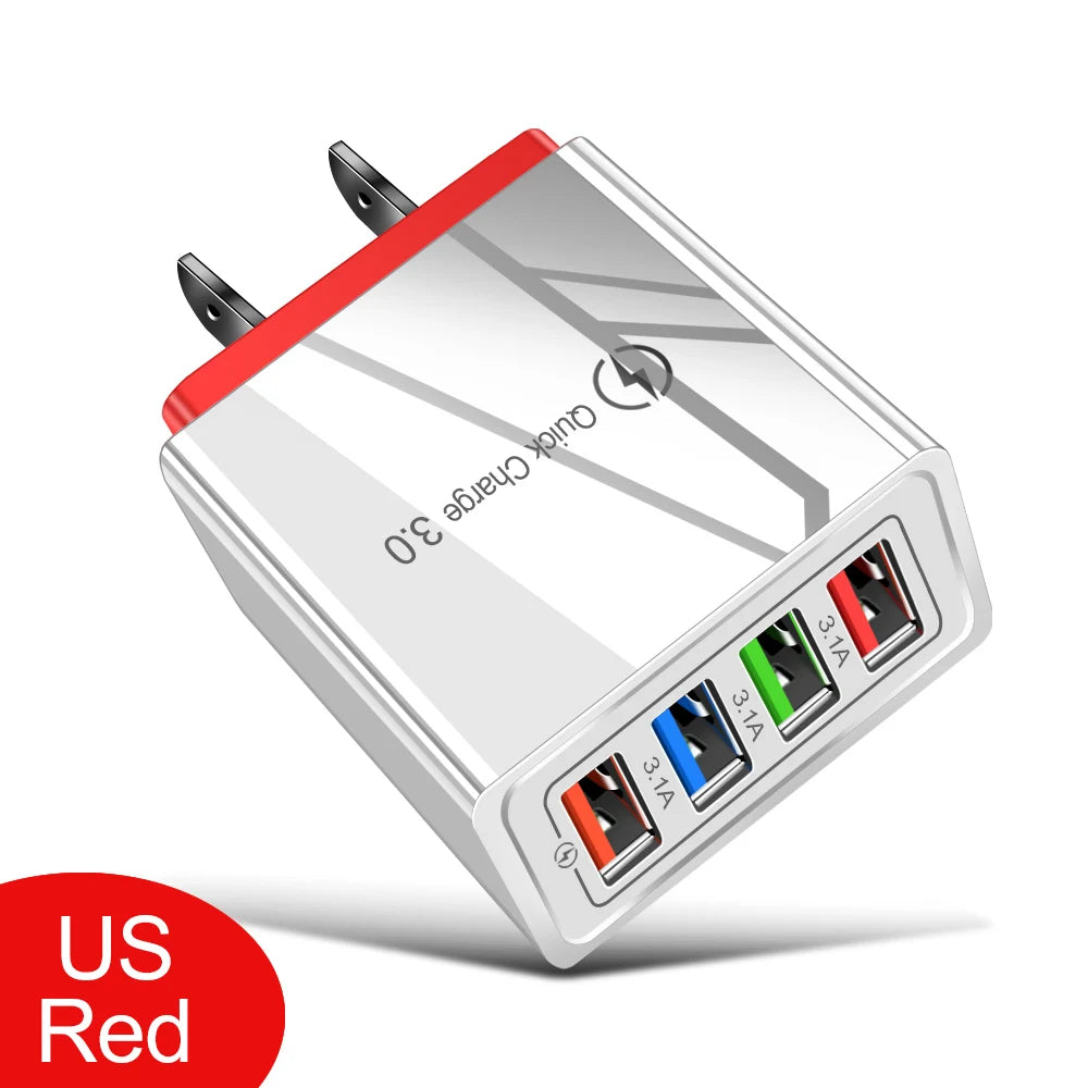 4 Port USB Quick Charger Adapter