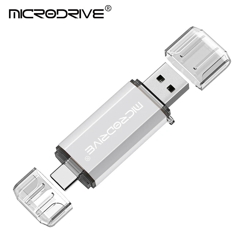 2 in 1 USB 128GB USB 2.0 Pen Drive for Phone & PC