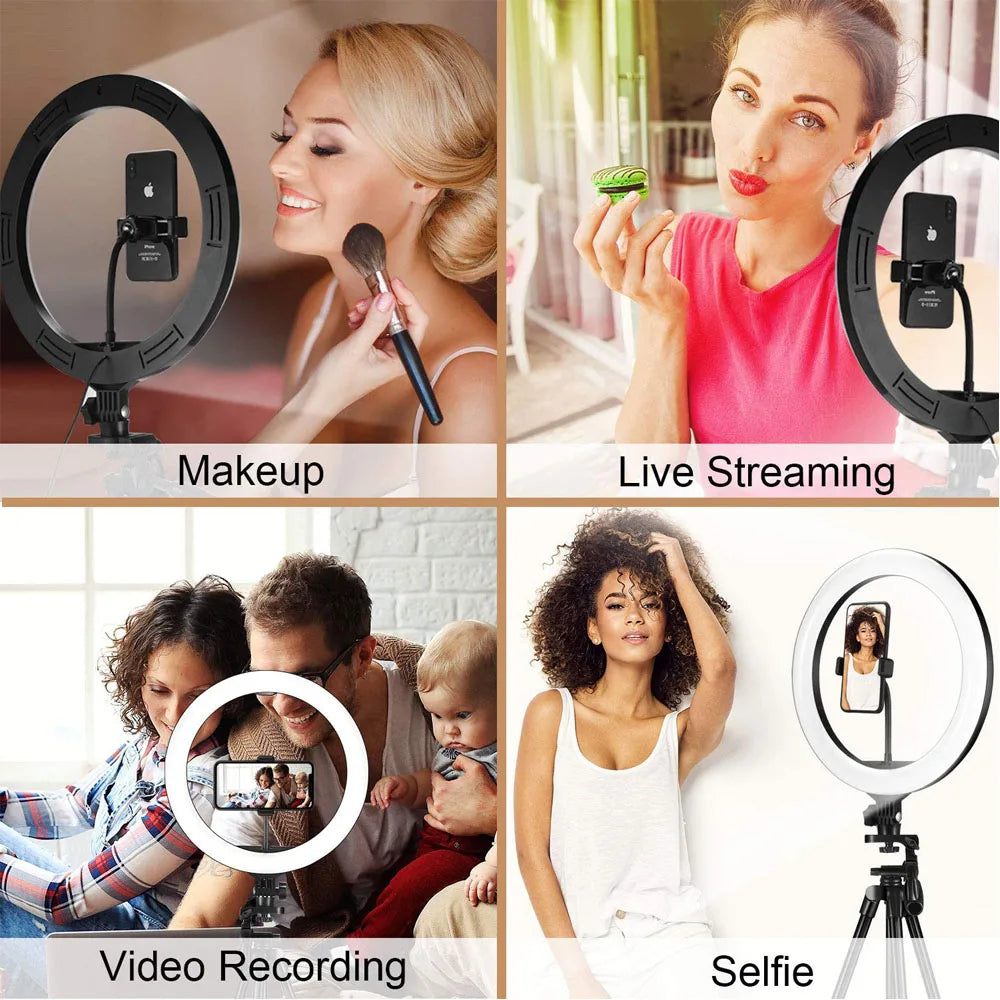 26cm Dimmable LED Ring Light with Tripod