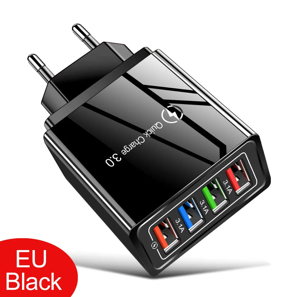 4 Port USB Quick Charger Adapter