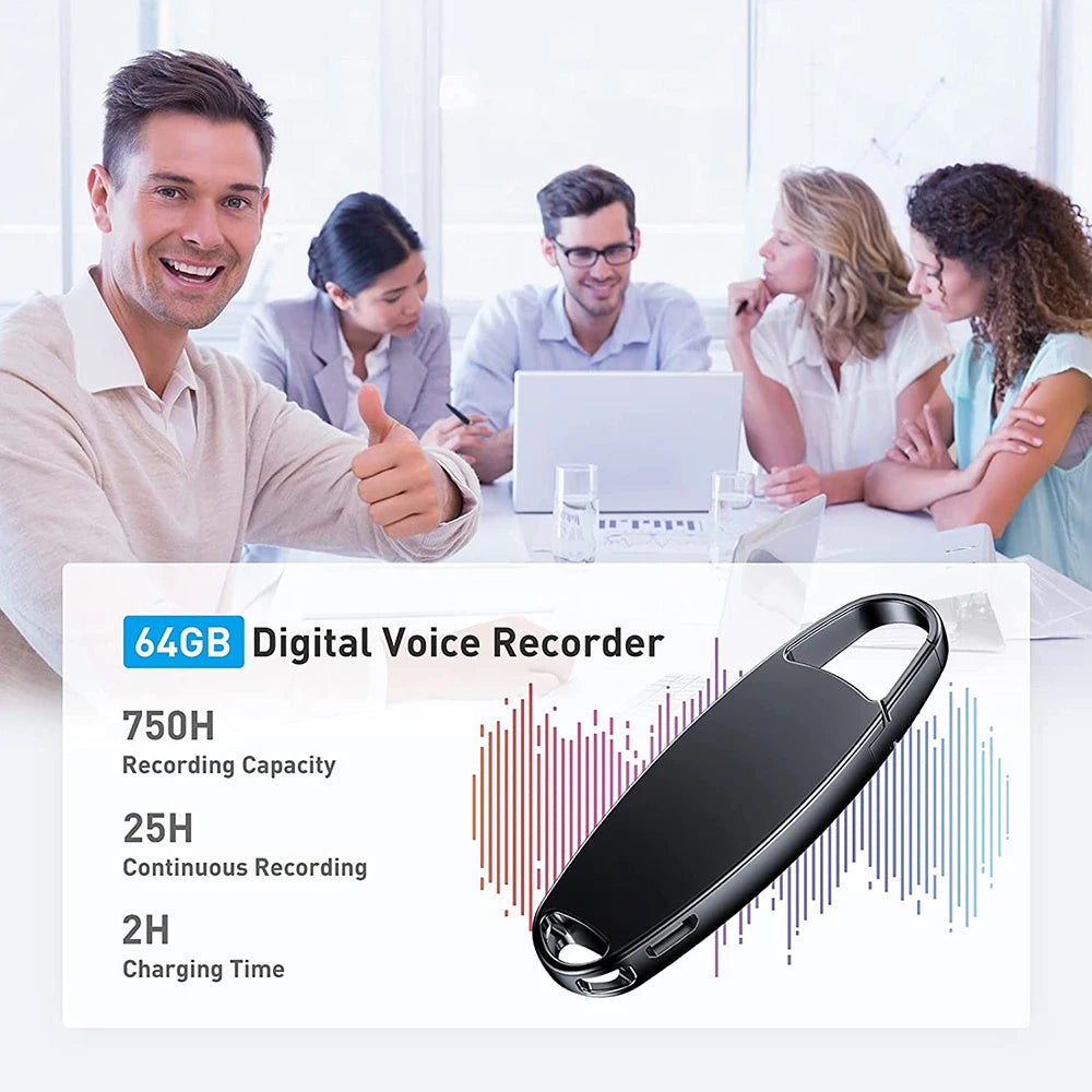 Long Battery Digital Voice Recorder 128GB
