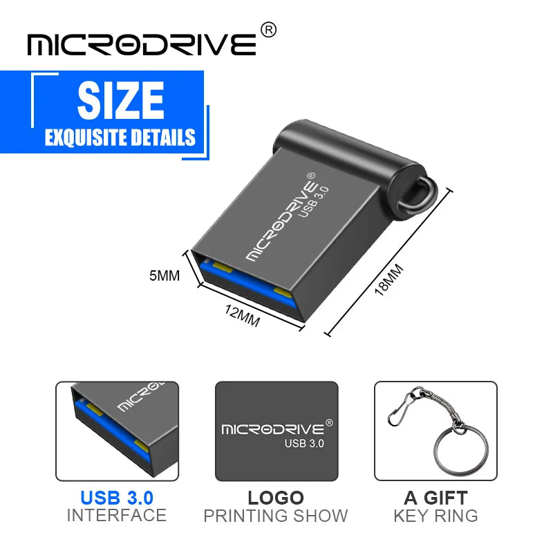 Super Mini USB 3.0 Metal Flash Drive