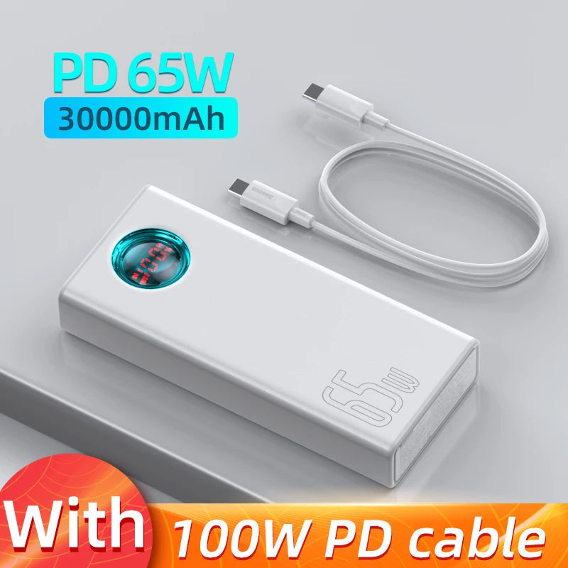 30000mAh 65W Fast Charging Power Bank
