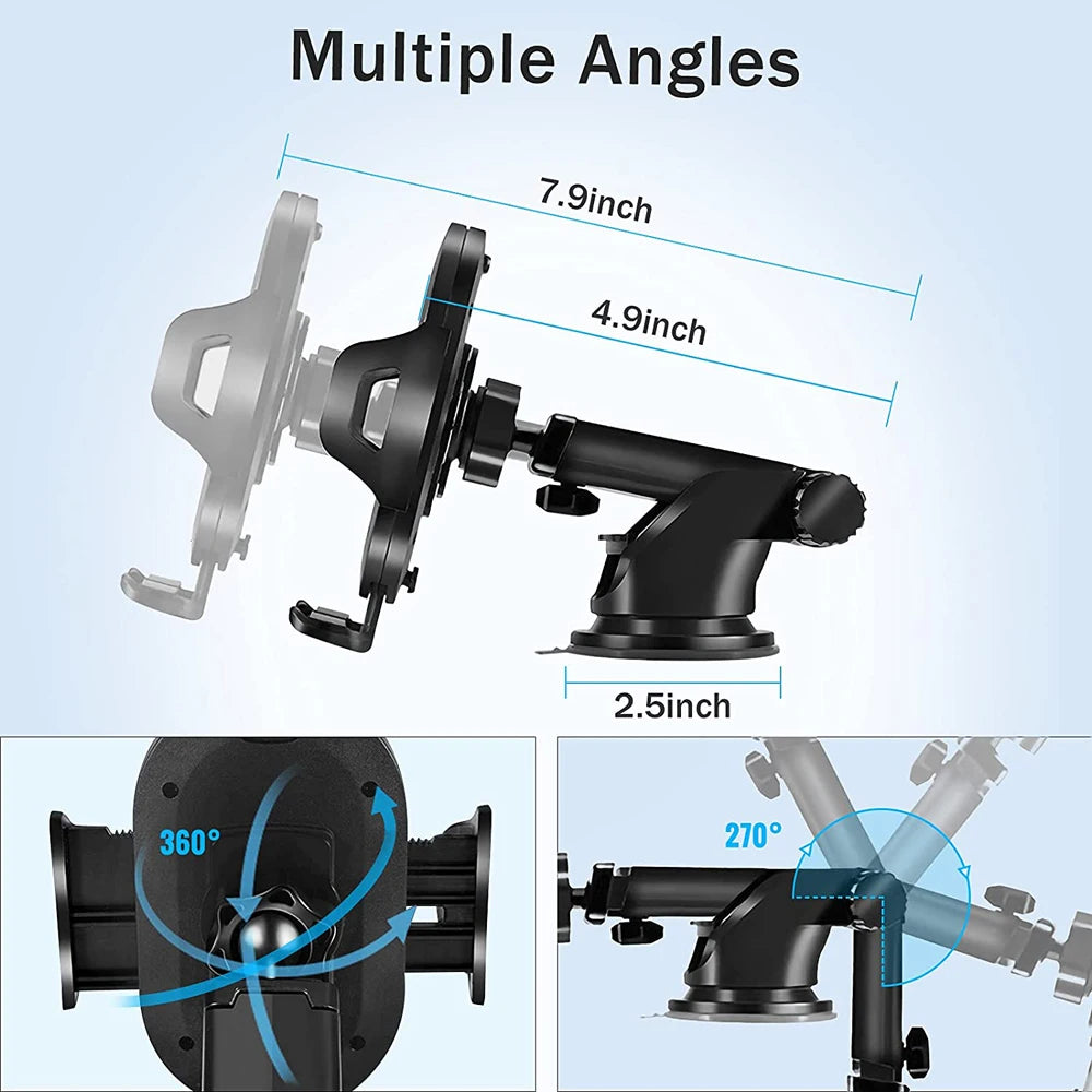 Long Arm Suction Cup Car Phone Holder
