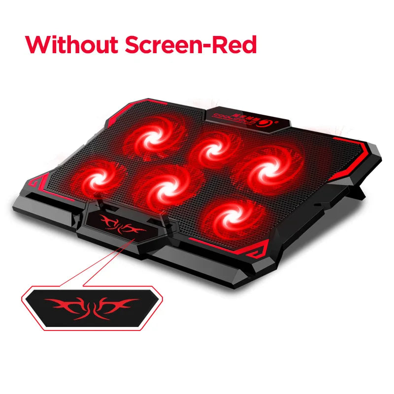 6-Fan LED Laptop Cooler with USB