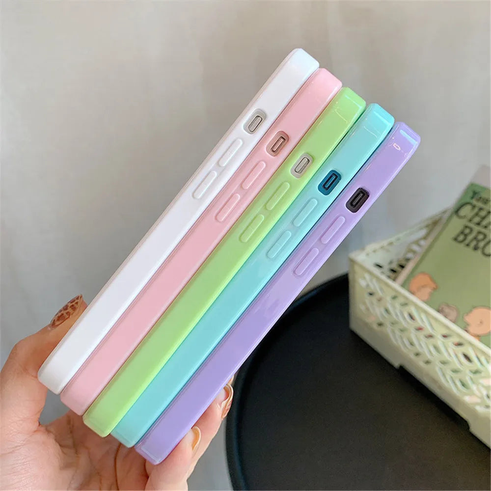 Candy Color Shockproof Silicone iPhone Case