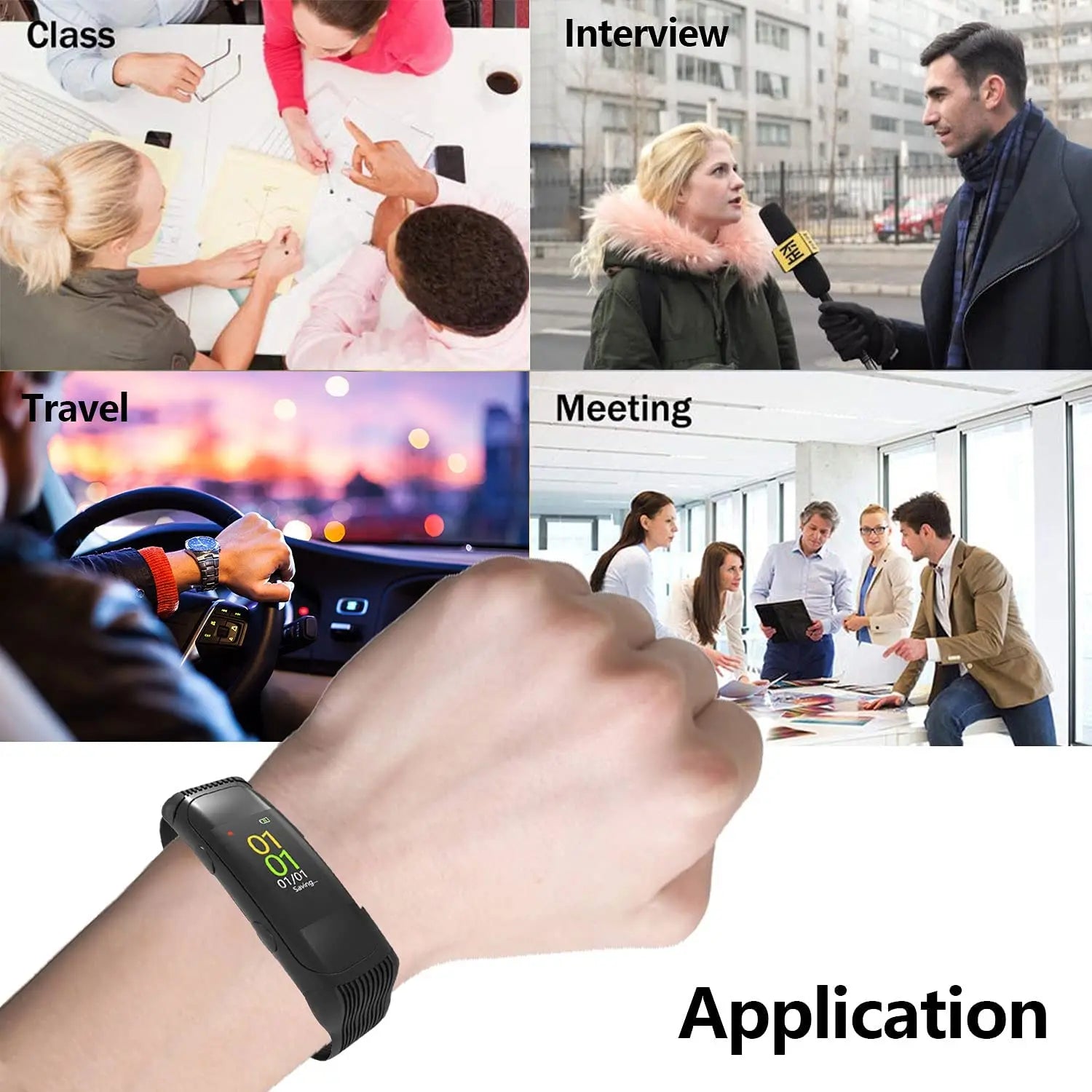 Mini Digital Voice Recorder Wrist Watch 1536kbps
