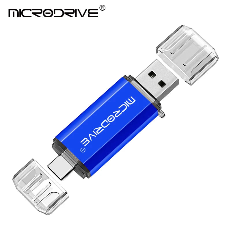 2 in 1 USB 128GB USB 2.0 Pen Drive for Phone & PC
