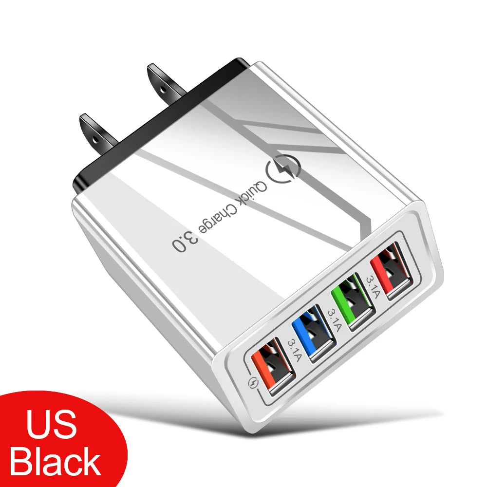 4 Port USB Quick Charger Adapter