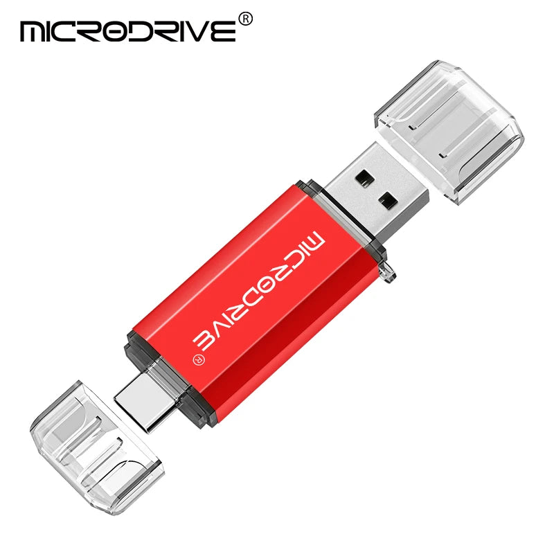 2 in 1 USB 128GB USB 2.0 Pen Drive for Phone & PC