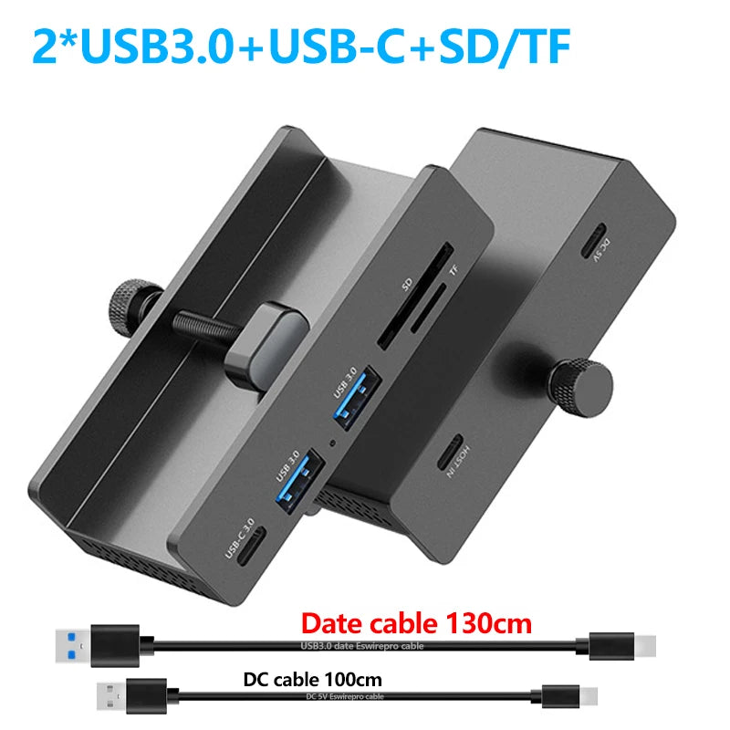 10Gbps USB 3.2 Clamp Hub Dock