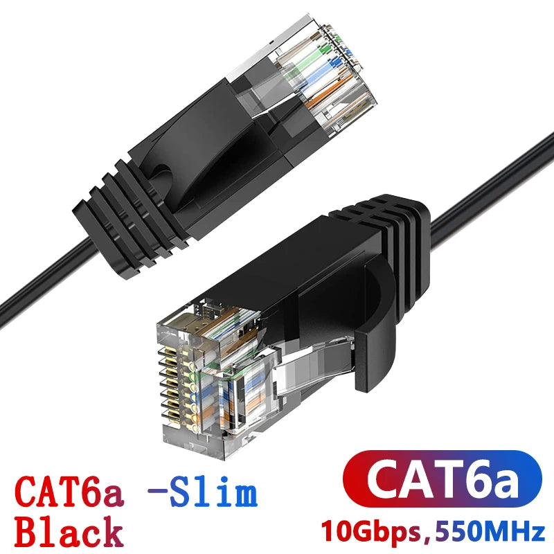10Gbps Slim Cat6A Network Patch Cable