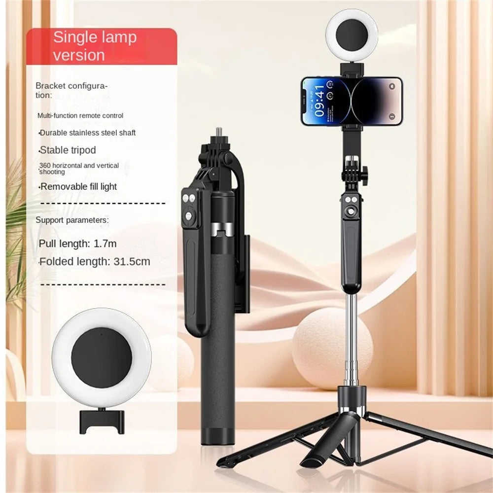 360 ° Rotation Lighted Selfie Stick Tripod