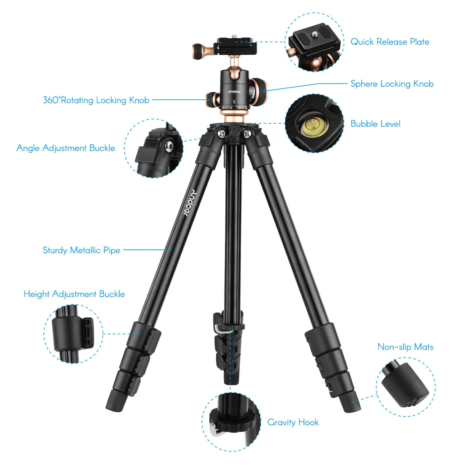 Panoramic Ballhead Camera Tripod