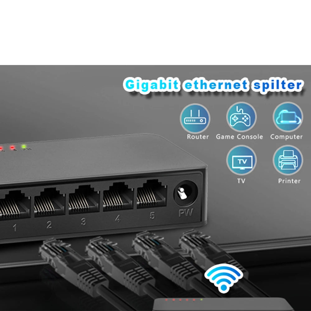 5/8-Port Gigabit Mini Ethernet Switch