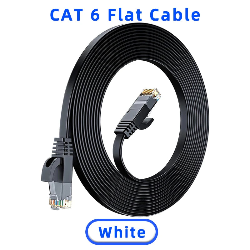 0.1M-50M Flat Cat6 Ethernet Patch Cable