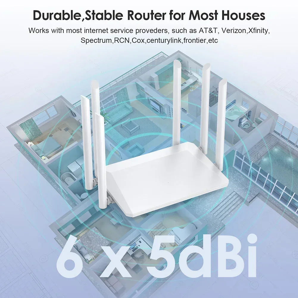 1200M Dual-Band WiFi Repeater Router