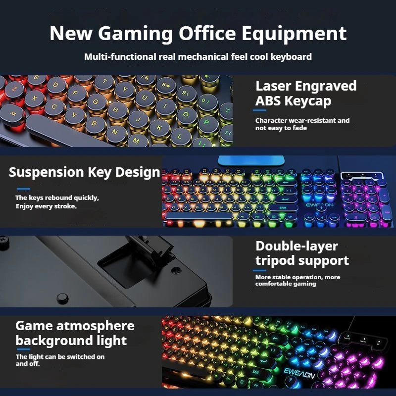 GX330 Wired Retro RGB Keyboard