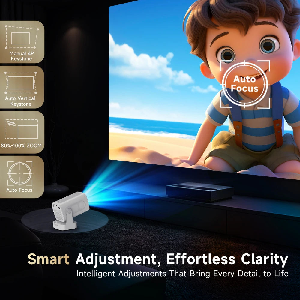 4K Android Auto Focus Projector