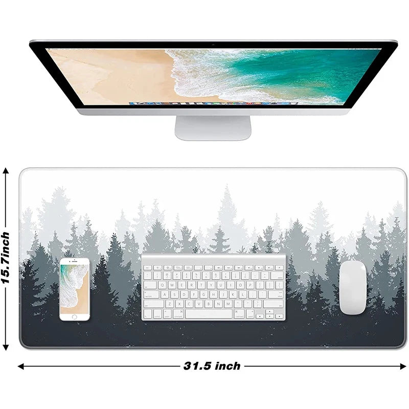 Black Extended Desk Mat