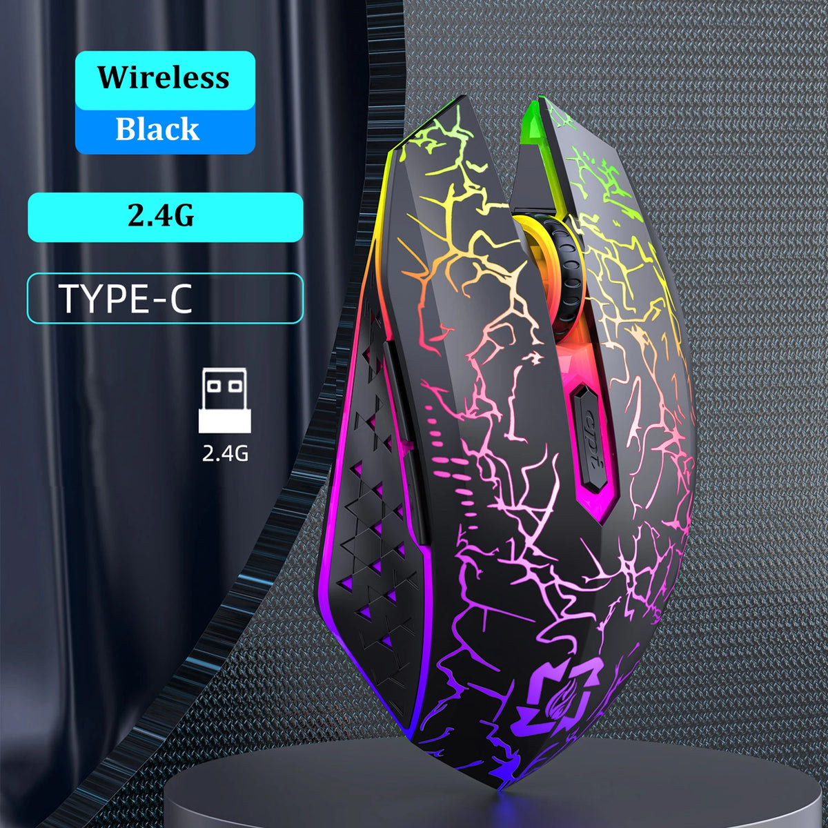 Bluetooth 5.2 RGB Wireless Mouse