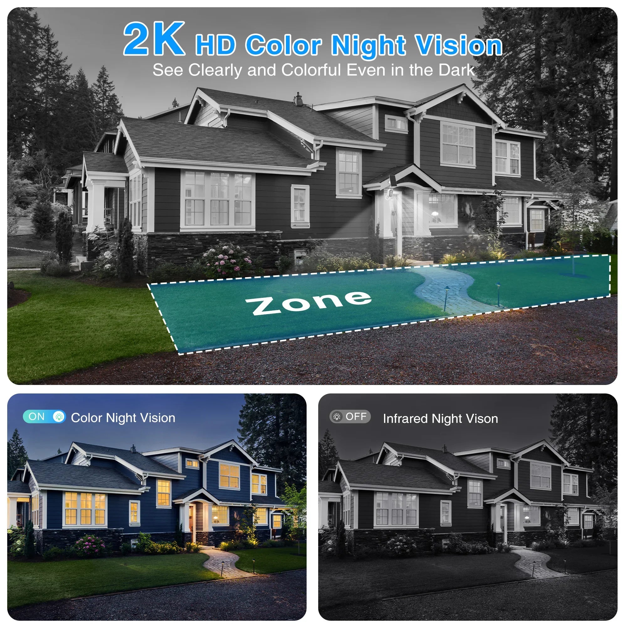 4MP 2K HD Wireless Solar Camera