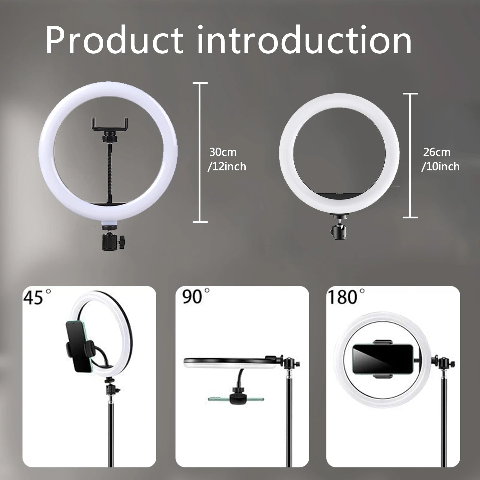 10" 26cm LED Dimmable Ring Light with Tripod