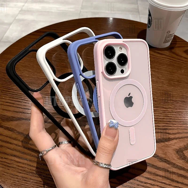 New Pink Transparent Acrylic Case for iPhone 16