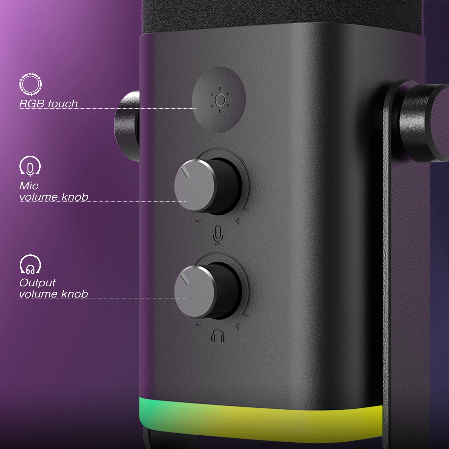 USB/XLR Dynamic Microphone with Touch Mute