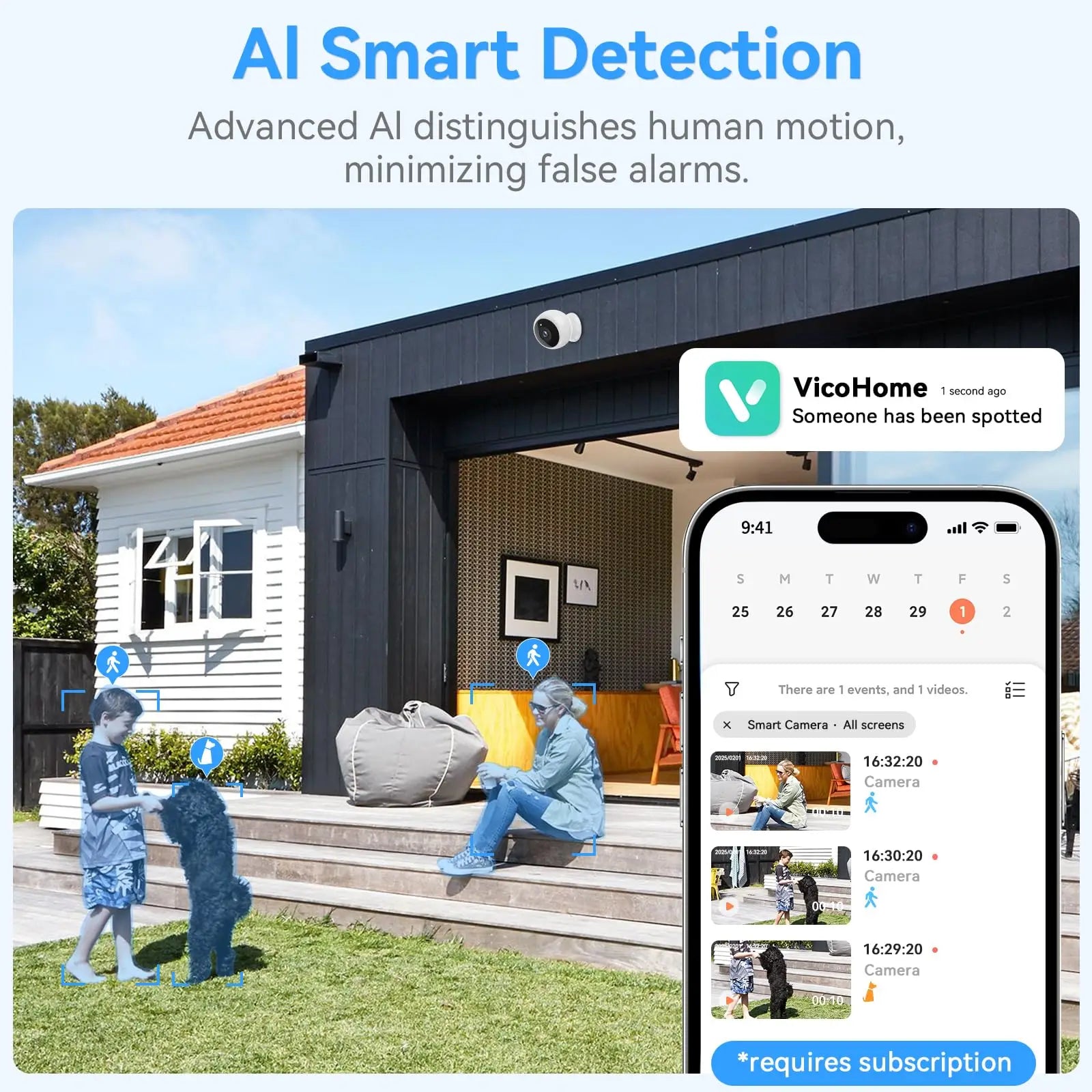 2K Wifi Magnetic Battery Security Camera Indoor/Outdoor