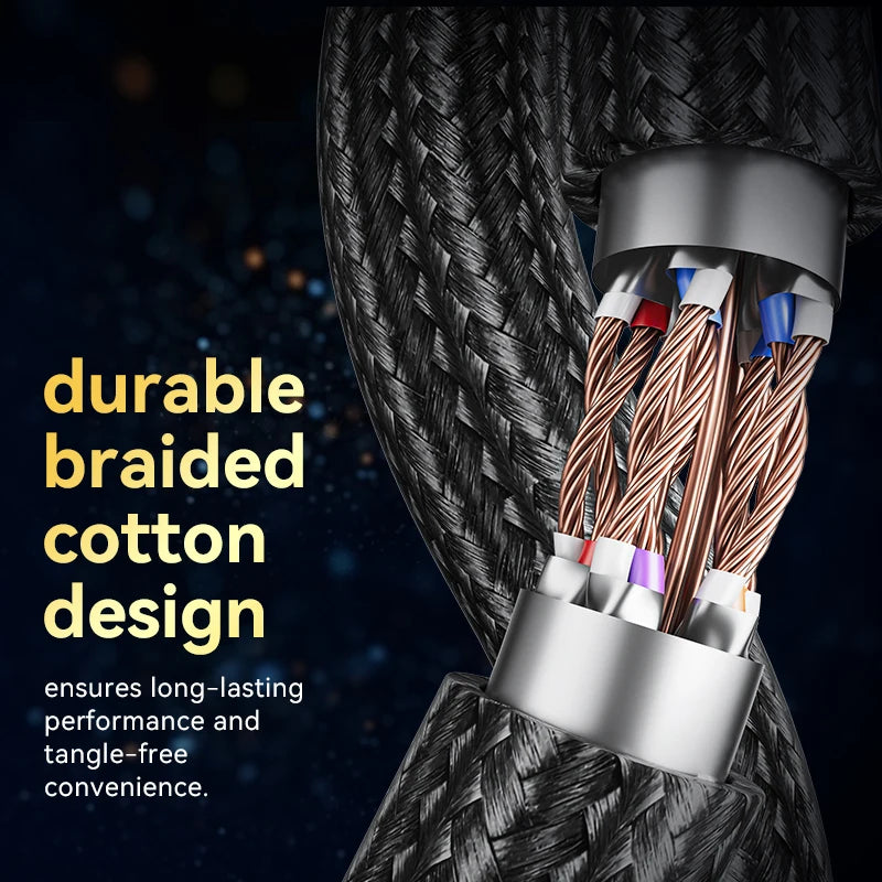 Braided 40Gbps Cat8 Network Cable 5G/s