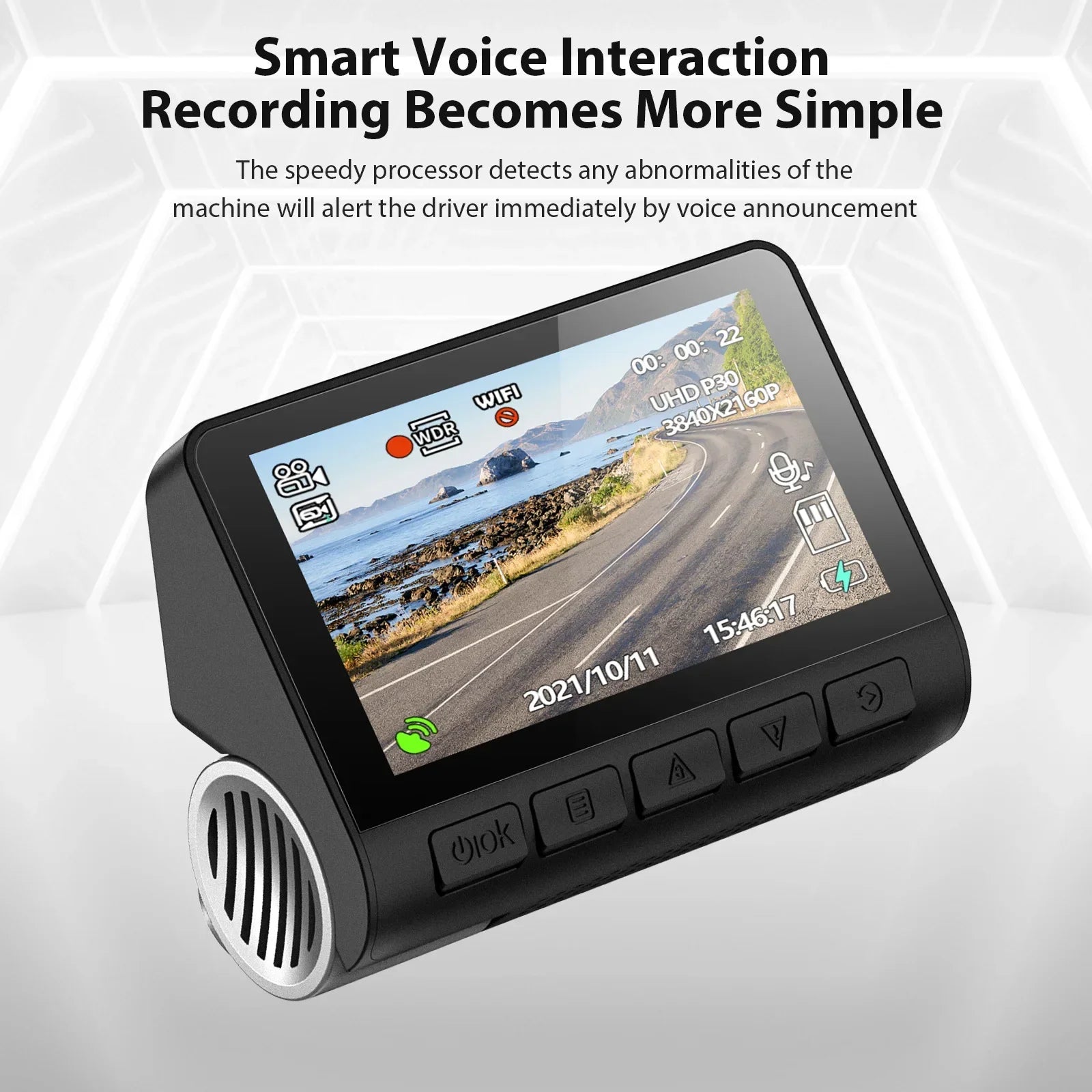4K Dual Dashcam with GPS & WiFi