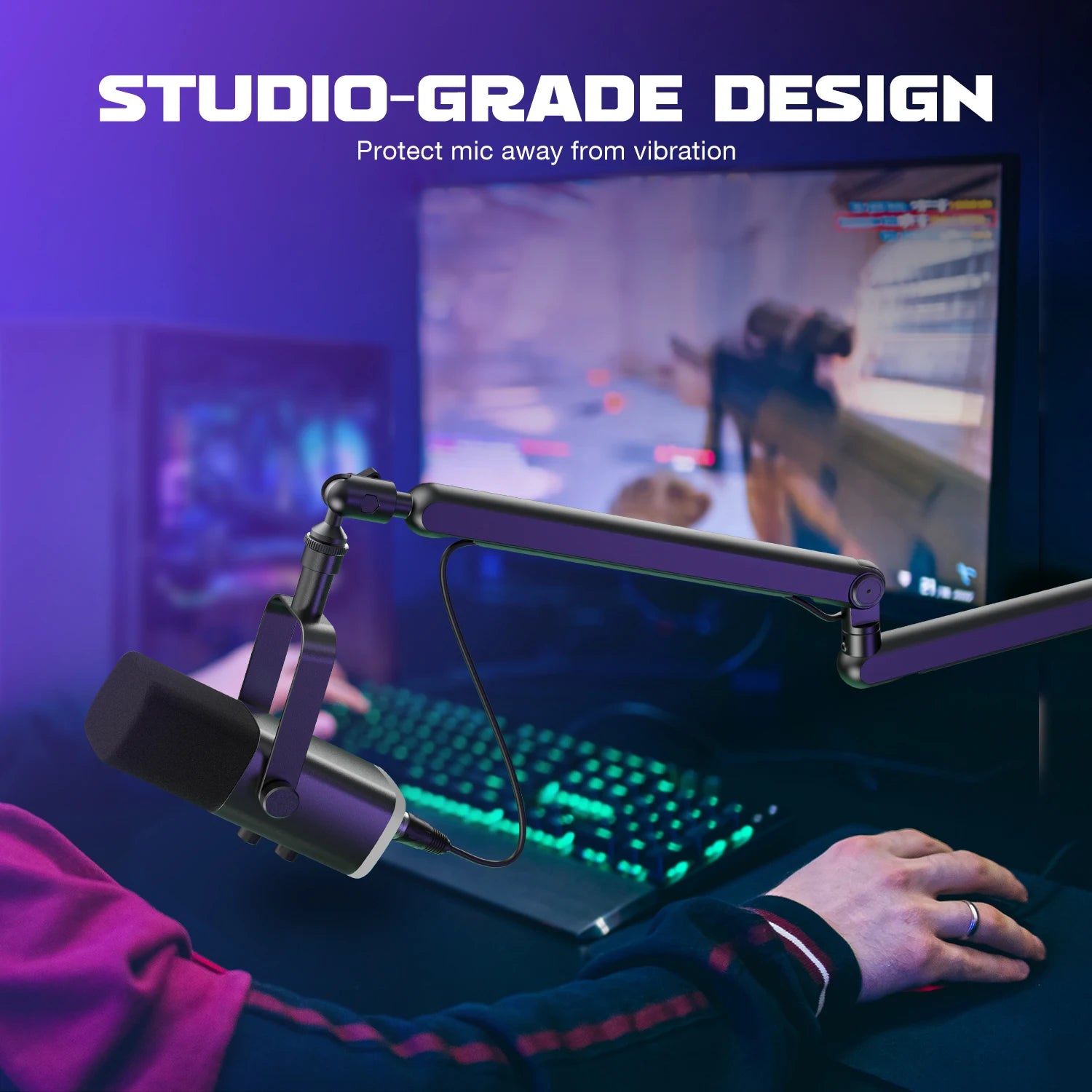 Low-Profile Desk Microphone Arm