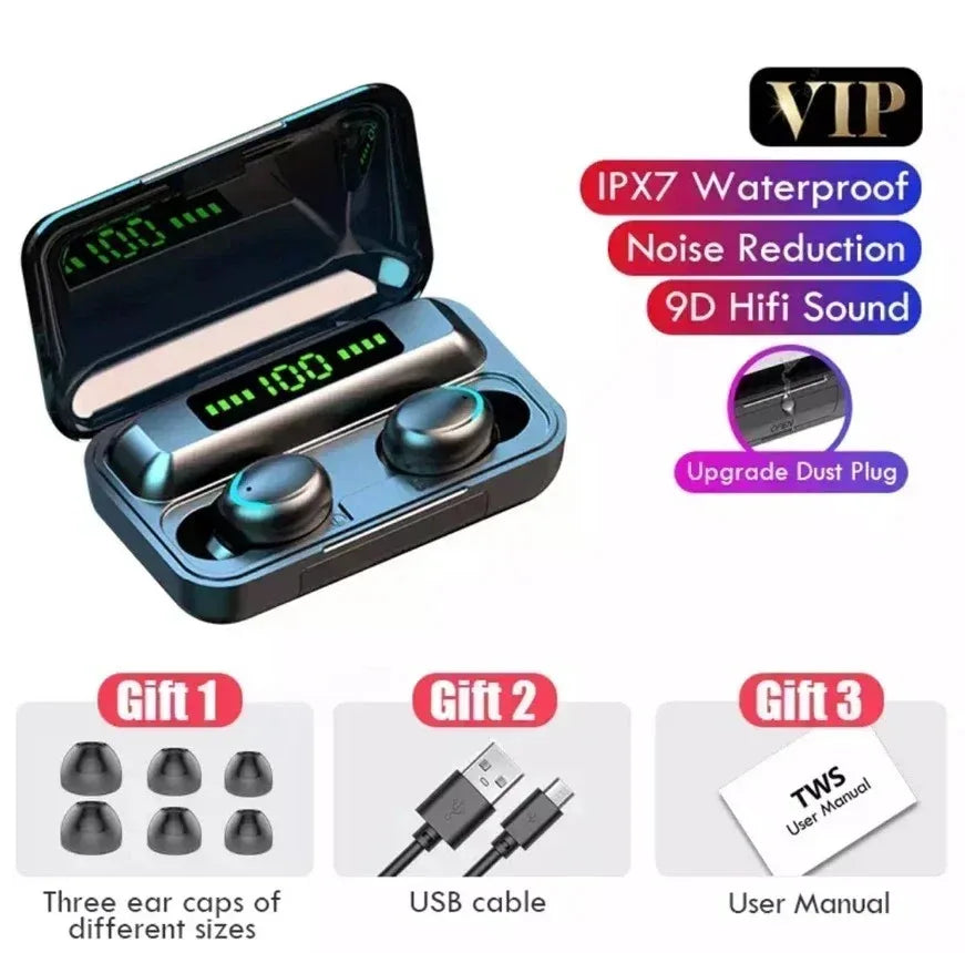 9D Sound Wireless Hearing Aid Sports Earbuds