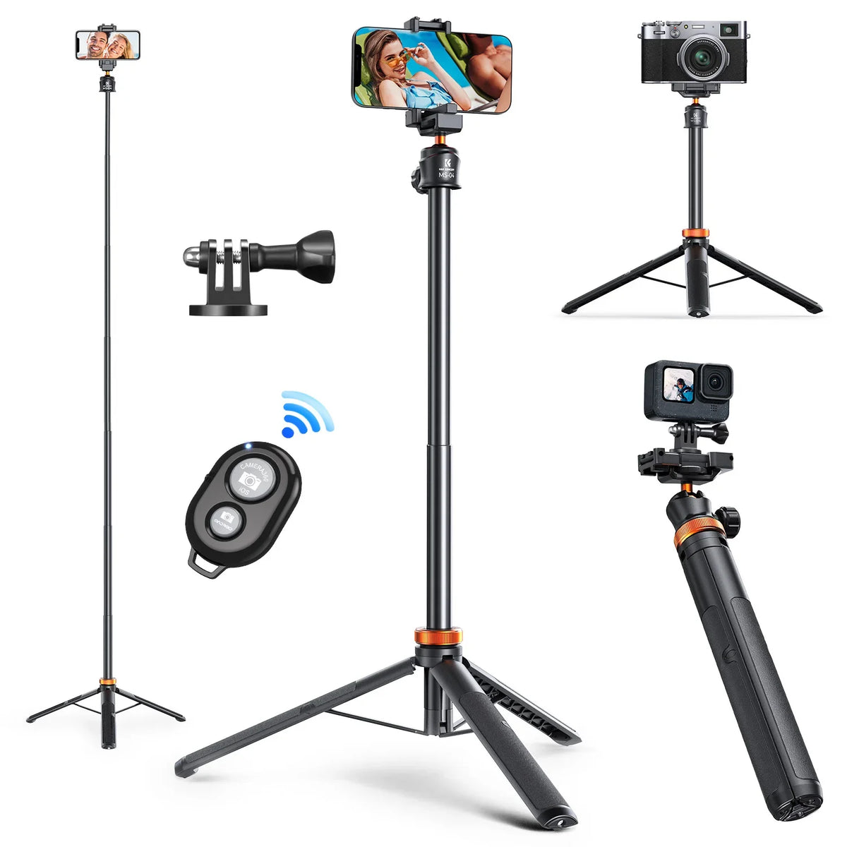 62" Phone Tripod Selfie Stick