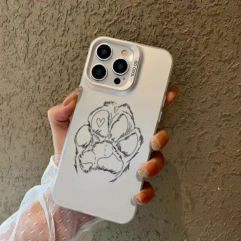 Cute Dog Paw Print Phone Case for Samsung Galaxy S25