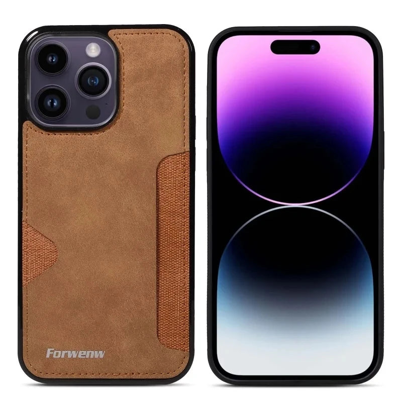 Retro Card Holder Phone Case for iPhone 16