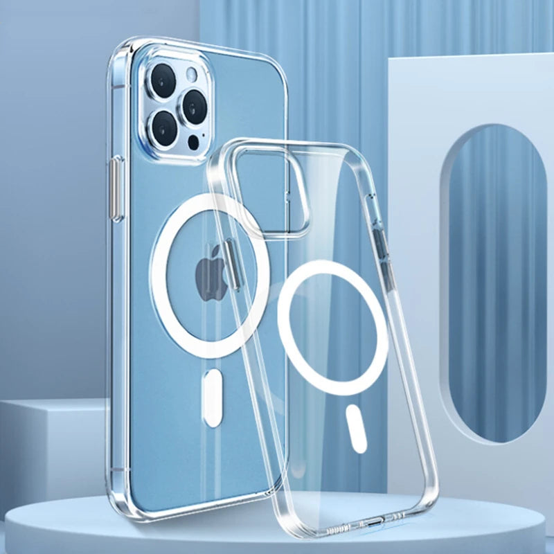 Clear Wireless Charging Protective Cover for iPhone