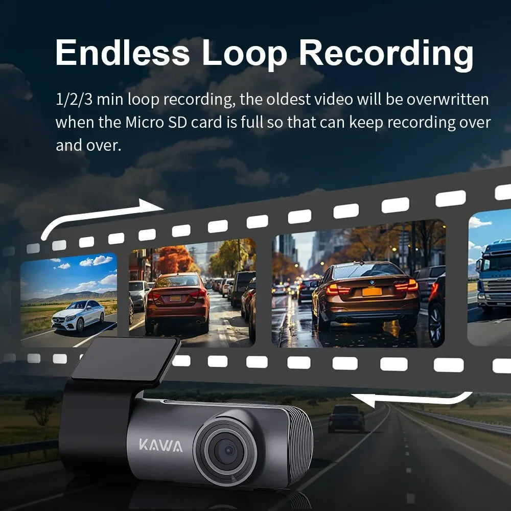 2K Car DVR Cam with WiFi & Night Vision