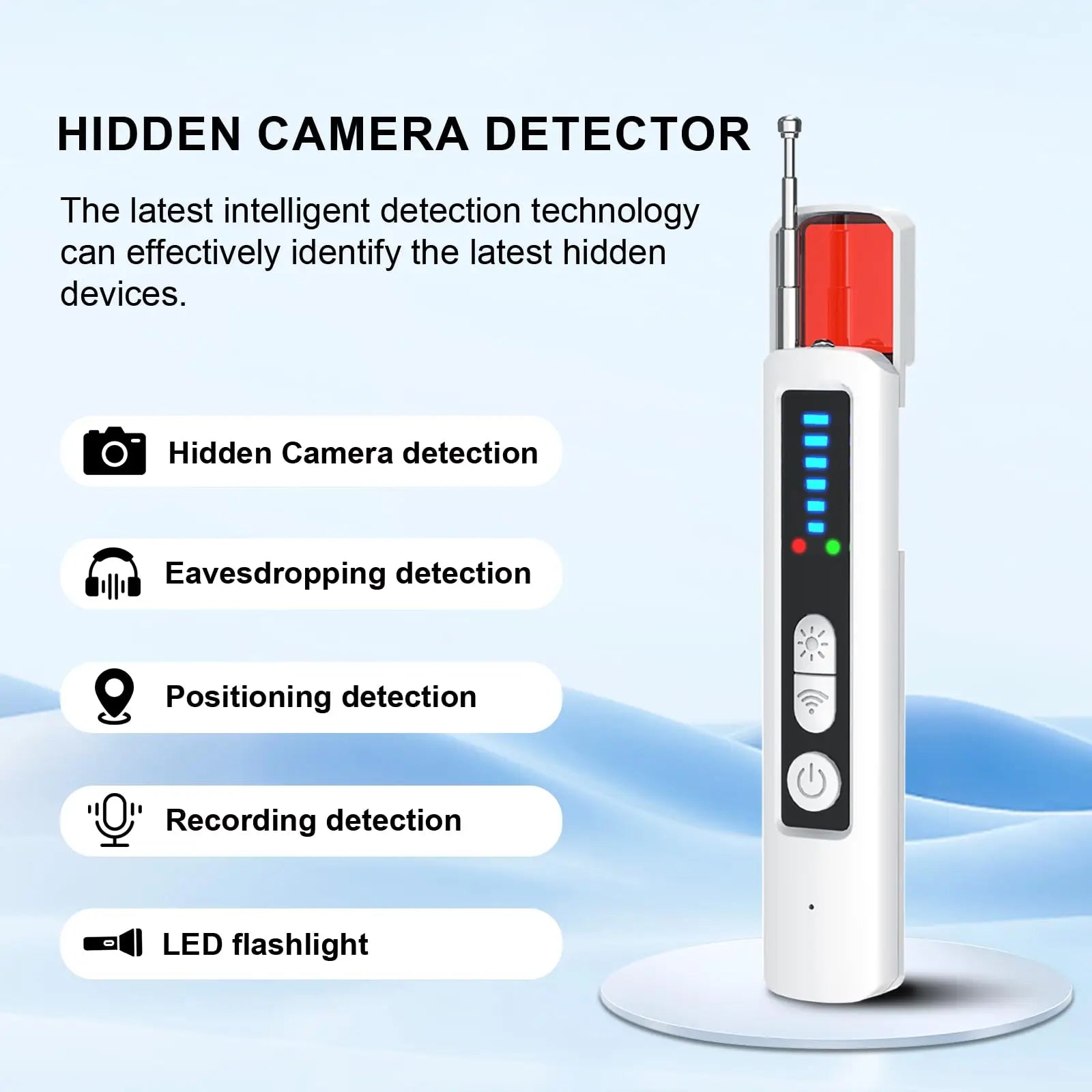 Multifunctional Hidden Camera Detector White