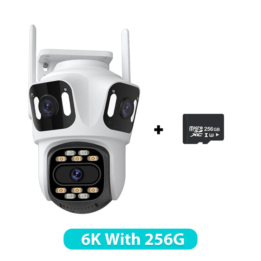 6K Three-Lens Security CCTV Camera
